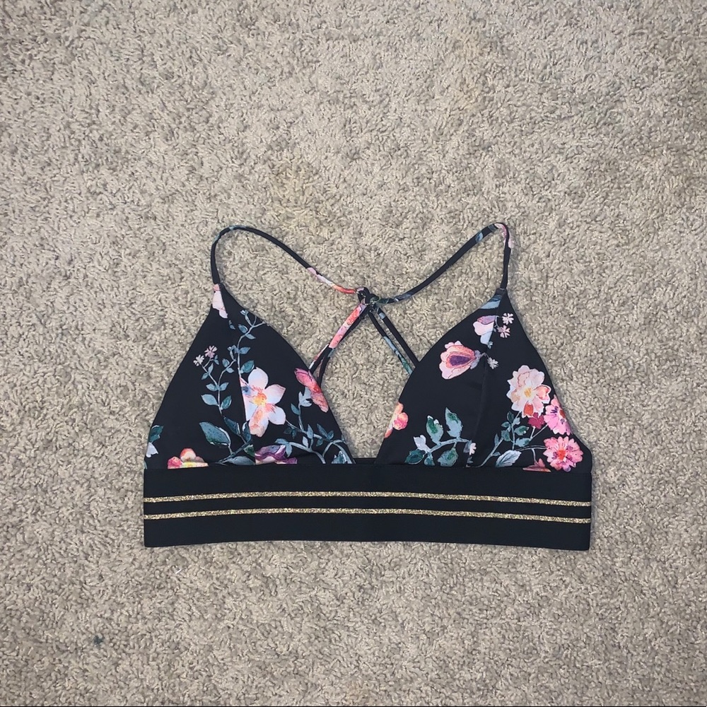 floral bikini top